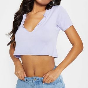SOLD‼️NWOT PLT purple crop top
